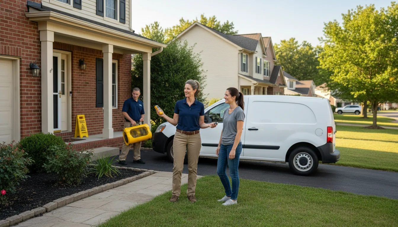 Residential water damage restoration in Huddy, KY